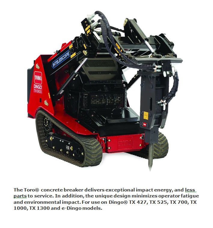 Toro Dingo Utility Tractor with Hydraulic Breaker Attachment